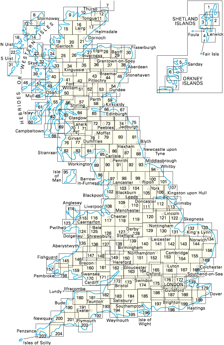 Ordnance Survey Landranger Maps