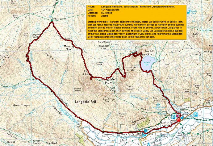 GPS track of the route.