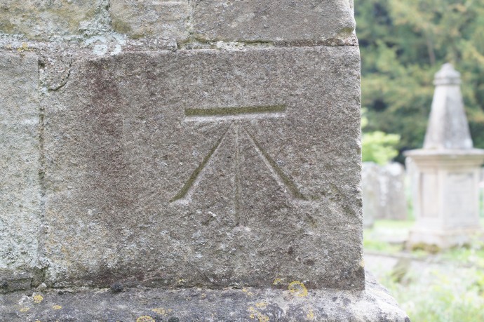 Benchmark on a church