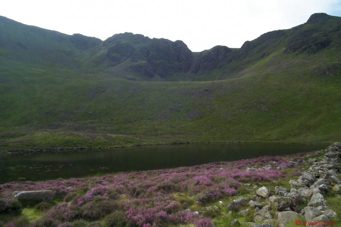 Chapel Crags from Bleaberry Tarn.