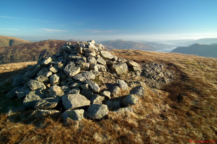 Ullswater from Birkhouse Moor's northerly cairn.