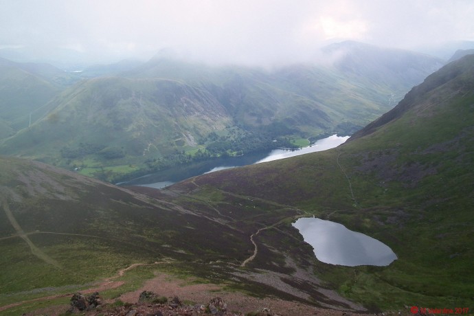 Mist over Buttermere lake.