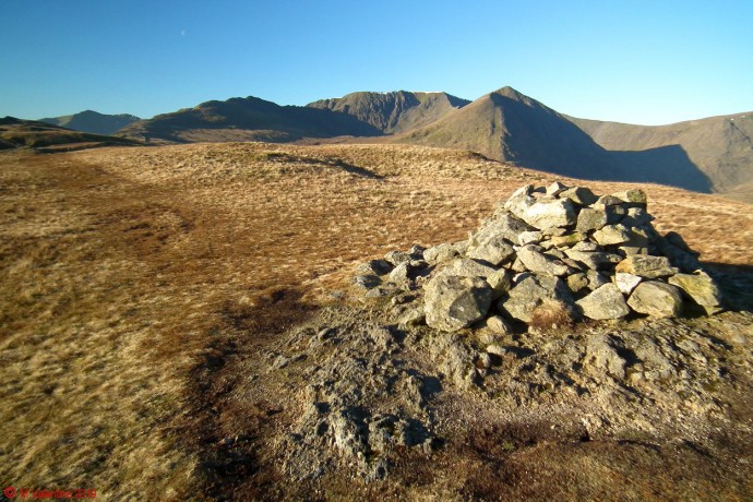 Helvellyn from Birkhouse Moor's northerly cairn.