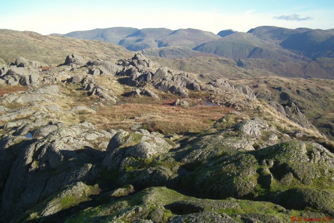 Helvellyn - Fairfield from Pavey Ark.