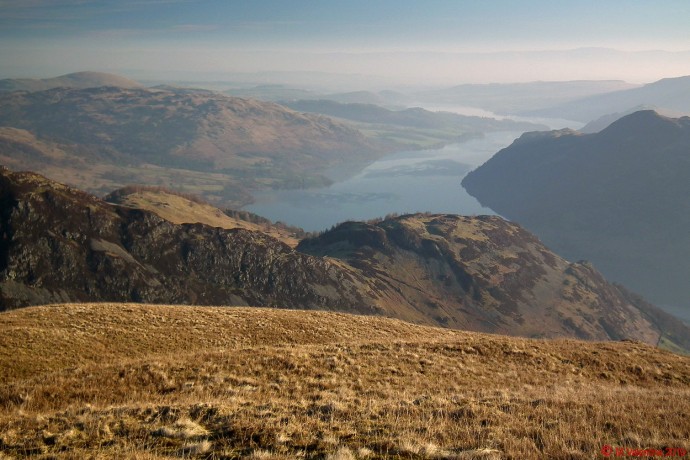Hazy looking Ullswater.