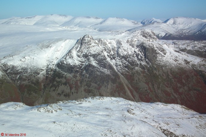 Langdale Pikes & Helvellyn range.