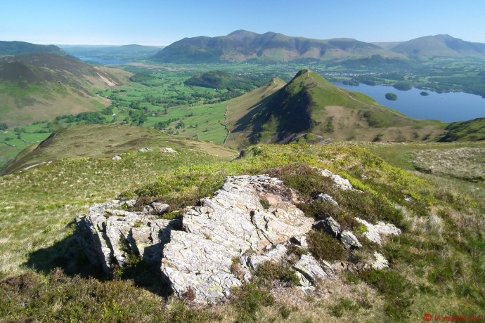 Looking across Catbells to Skiddaw.