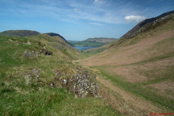 Looking down Rannerdale Valley.