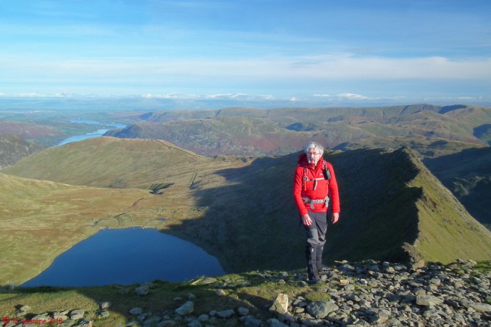 Yours truly with Striding Edge behind.