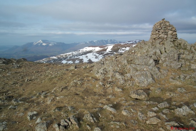 The summit cairn at Raise.