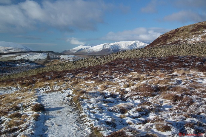 Almost at the top, and Blencathra still dominates the view.