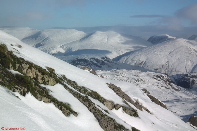 The Helvellyn range from Pavey Ark.