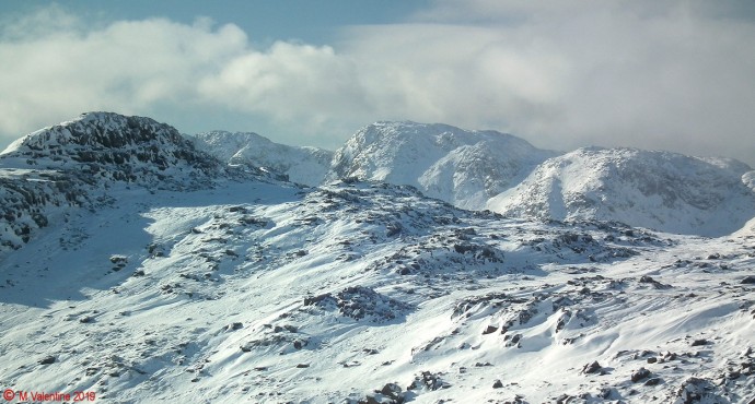 Crinkle Crags from Pavey Ark.