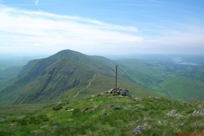 Looking back from Thornthwaite Beacon flanks.