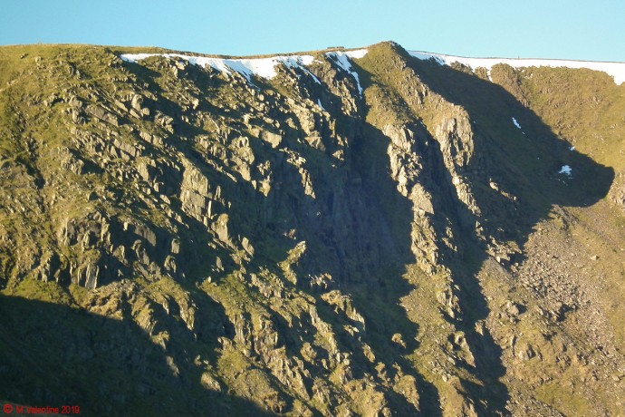 Helvellyn crags close-up.