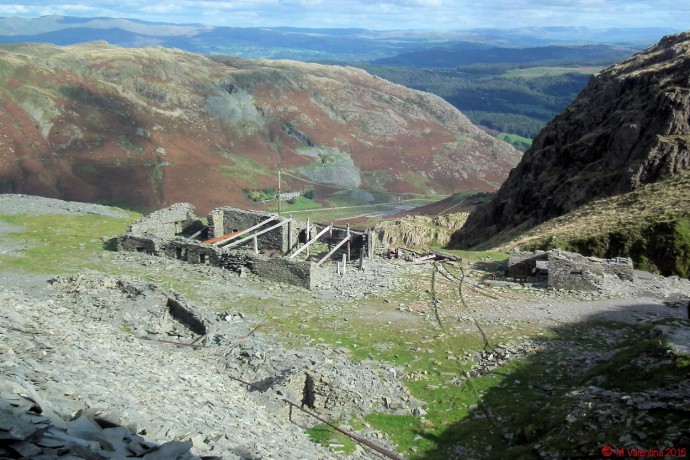 Abandoned quarry buildings.