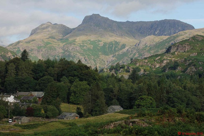 The Langdales from Elterwater area.