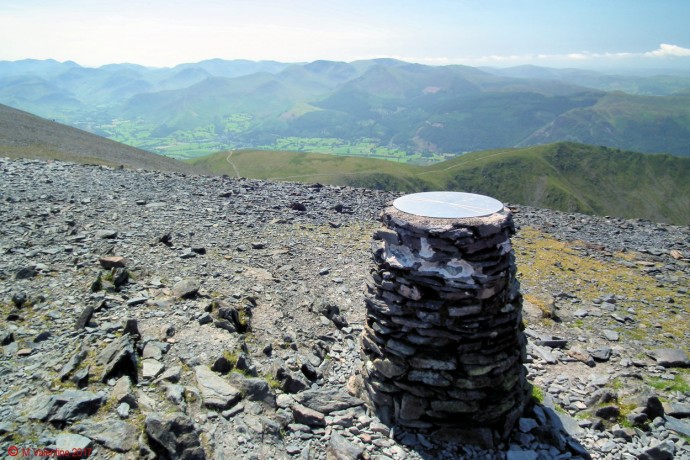 Skiddaw's summit toposcope.