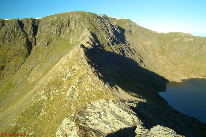 Looking along Striding Edge.