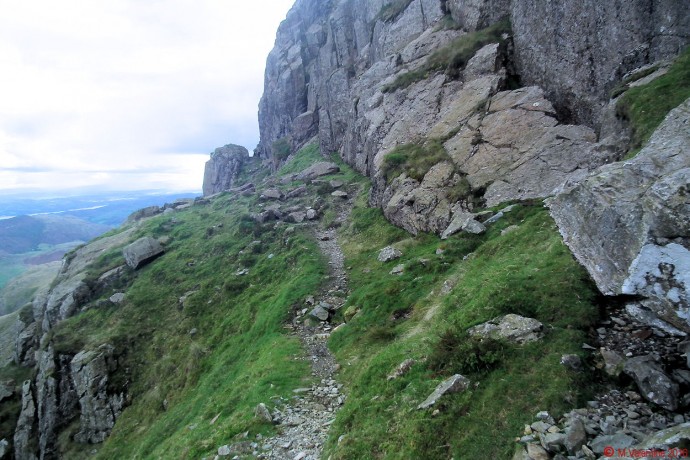 Looking along the Climber's Traverse.
