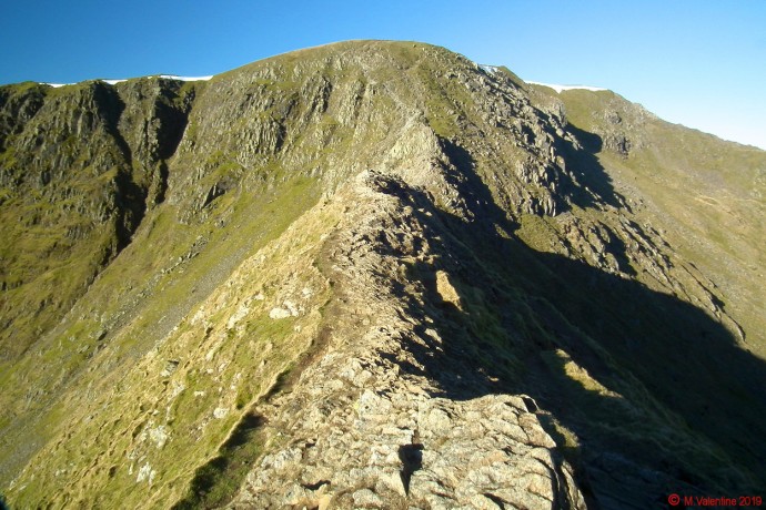 Looking along Striding Edge.