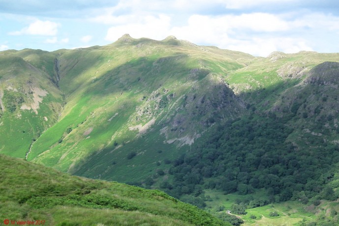 Angletarn Pikes from Bleaberry Knott ridge area.