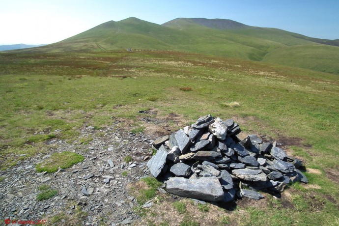 Skiddaw from Lonscale Fell summit.