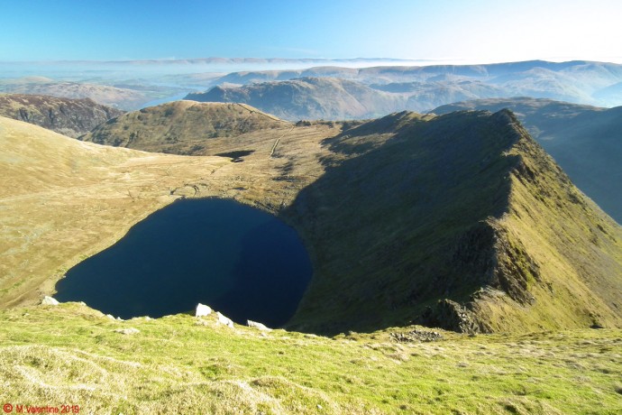 Looking back along Striding Edge.