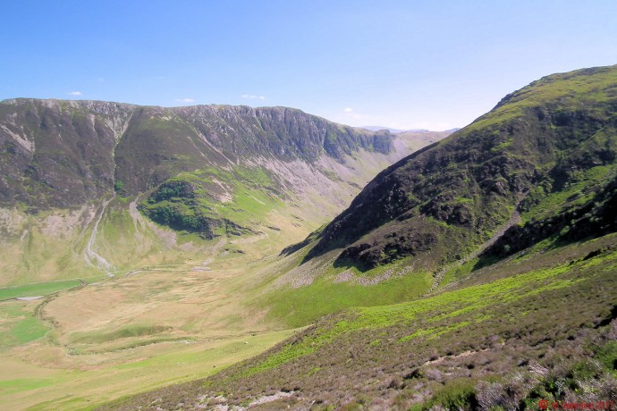 Head of Newlands from Scope End ridge.