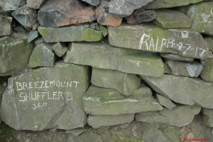 Graffiti at Priest's Hole Cave.