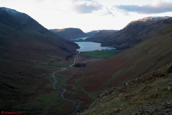 Looking towards Buttermere from the path down to Warnscale Bottom.