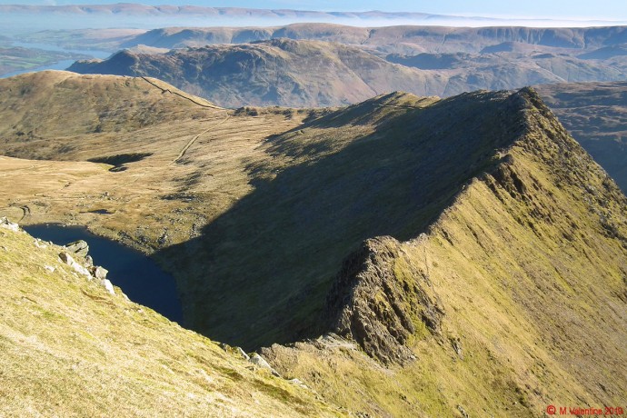 Striding Edge to Birkhouse Moor view.