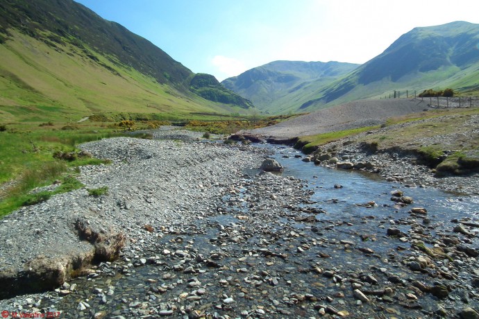 Newlands valley from Low Snab footbridge.