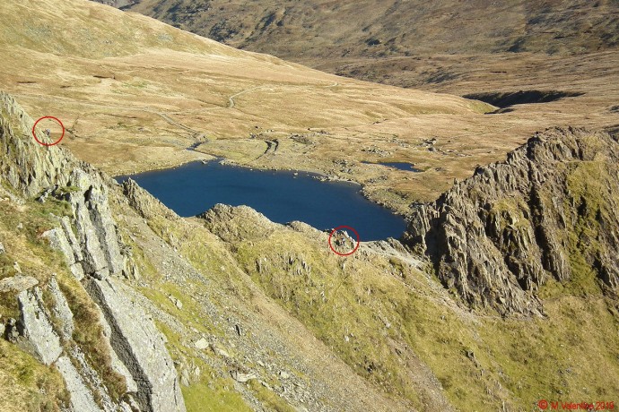 The awkward "chimney" on Striding Edge.