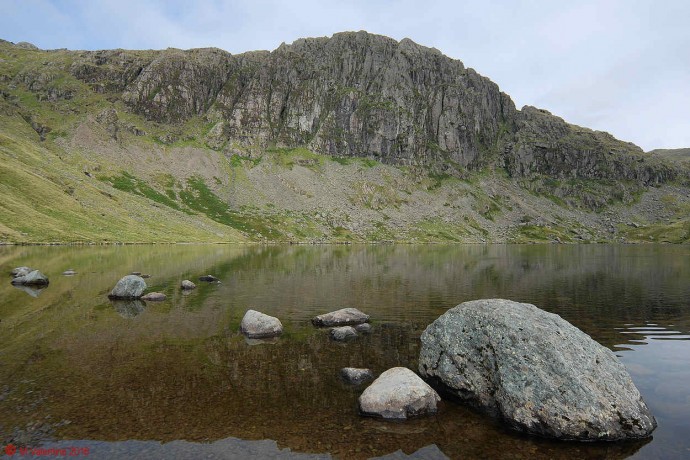 Pavey Ark across the tarn.