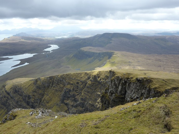 The view down the fault line on which The Storr lies