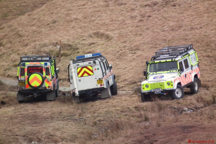 Mountain Rescue vehicles.