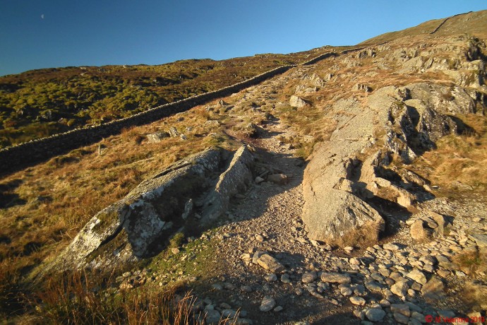The drystone wall.