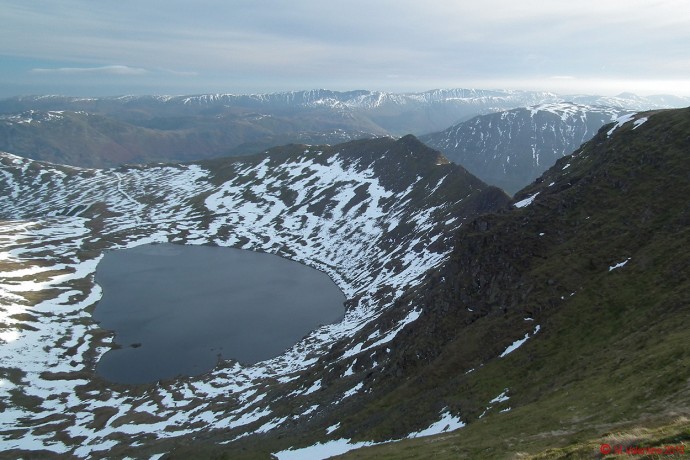 The view across Red Tarn.