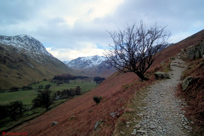 St.Sunday Crag and the Grisedale Valley from the Hole-in-the-wall path.
