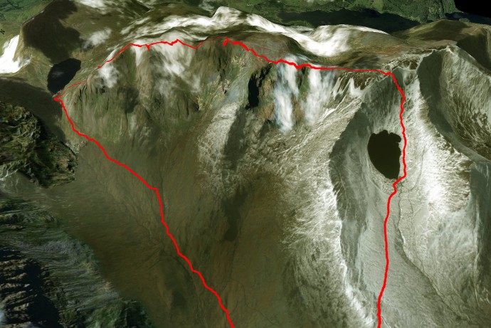 GPX Track - Part Route - Waymaps "Aerial" 3D Imagery.