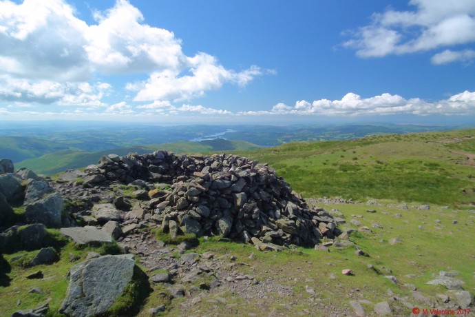 Windermere and the coast, from Red Screes summit.