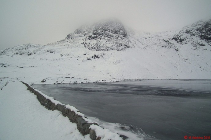 Harrison Stickle from Stickle Tarn dam.