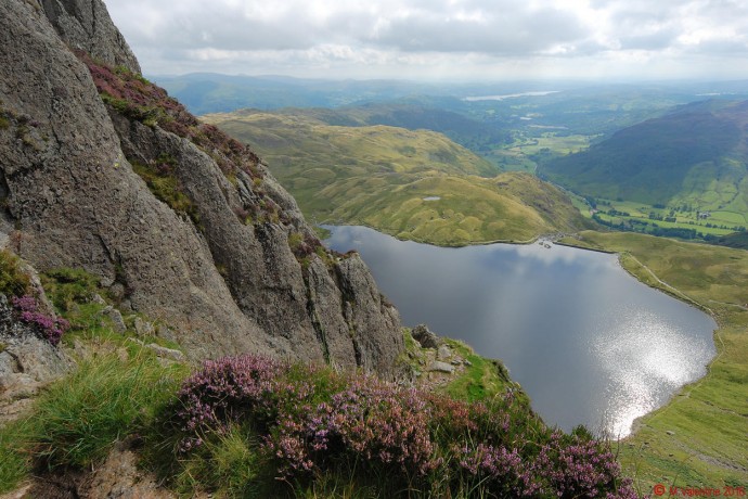 Stickle Tarn from the final terrace.