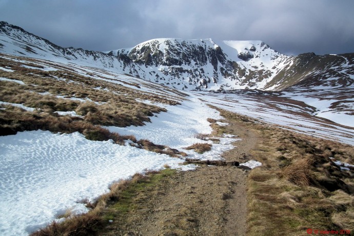 Helvellyn, from the approach to Red Tarn.