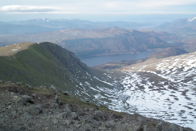 Looking across Browncove Crags and Thirlmere.