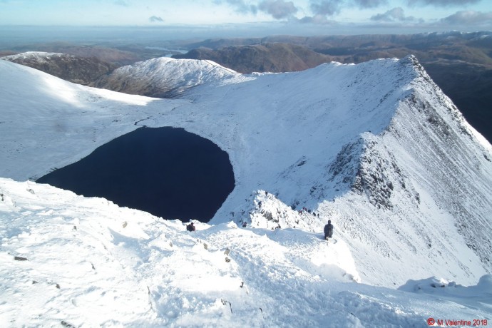 Looking back across Striding Edge.