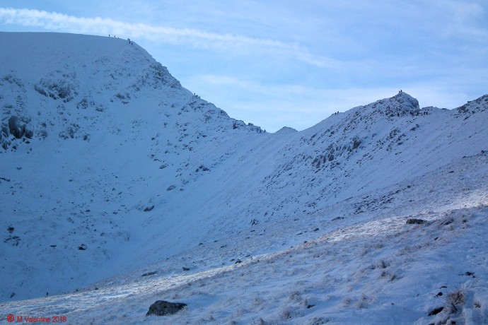 Looking back up SWirral Edge.